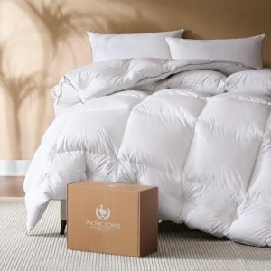 Pacific Coast Comforter King Size, Filled in White Goose Down